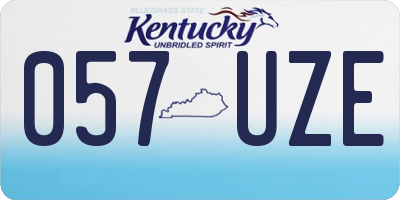 KY license plate 057UZE