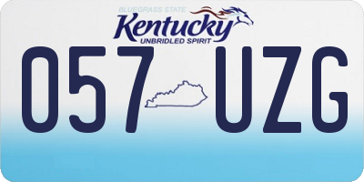 KY license plate 057UZG