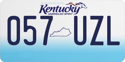 KY license plate 057UZL