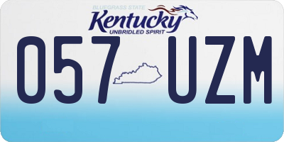 KY license plate 057UZM