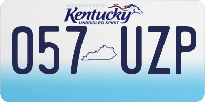 KY license plate 057UZP