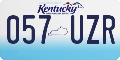 KY license plate 057UZR
