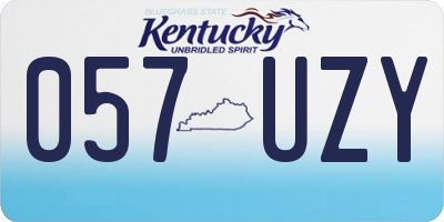 KY license plate 057UZY