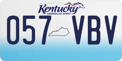 KY license plate 057VBV