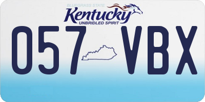 KY license plate 057VBX