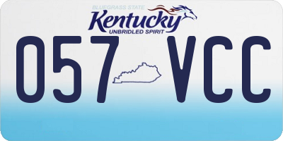 KY license plate 057VCC
