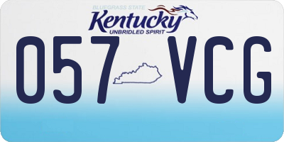 KY license plate 057VCG
