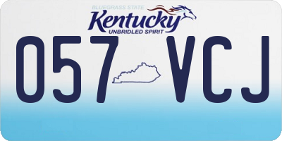 KY license plate 057VCJ