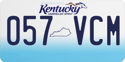 KY license plate 057VCM