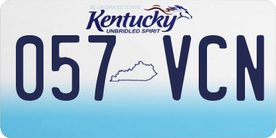 KY license plate 057VCN