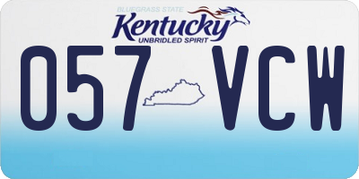 KY license plate 057VCW