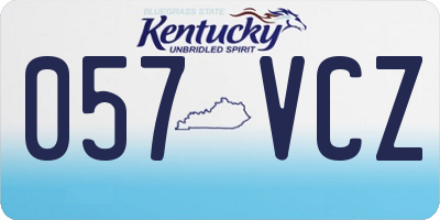 KY license plate 057VCZ