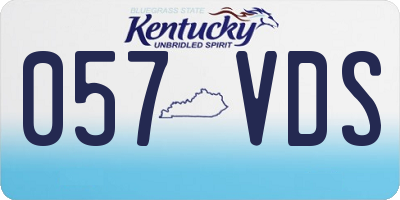 KY license plate 057VDS