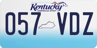 KY license plate 057VDZ