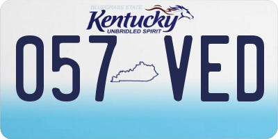 KY license plate 057VED