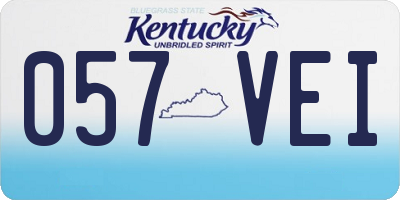KY license plate 057VEI
