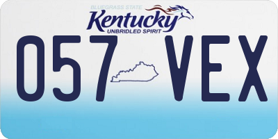 KY license plate 057VEX