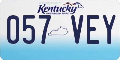 KY license plate 057VEY