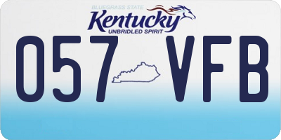 KY license plate 057VFB