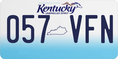 KY license plate 057VFN