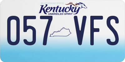 KY license plate 057VFS