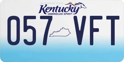KY license plate 057VFT