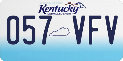 KY license plate 057VFV