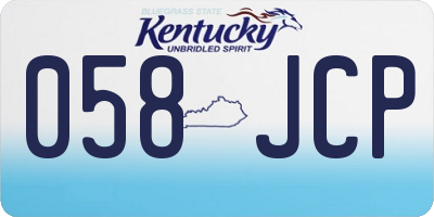 KY license plate 058JCP