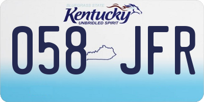 KY license plate 058JFR