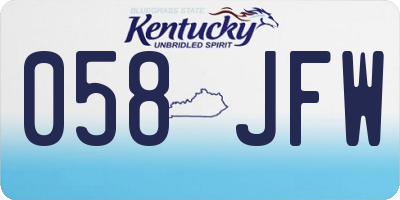 KY license plate 058JFW
