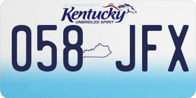 KY license plate 058JFX