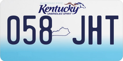 KY license plate 058JHT