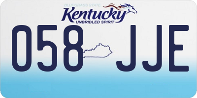 KY license plate 058JJE