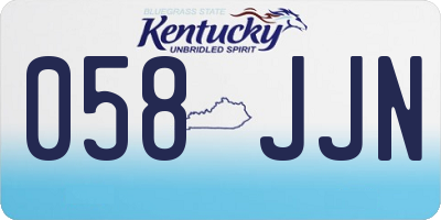KY license plate 058JJN
