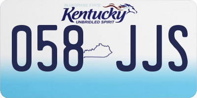 KY license plate 058JJS