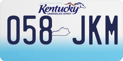 KY license plate 058JKM