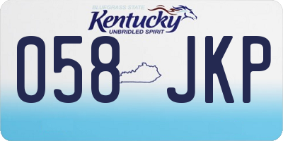 KY license plate 058JKP