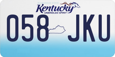 KY license plate 058JKU