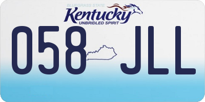 KY license plate 058JLL