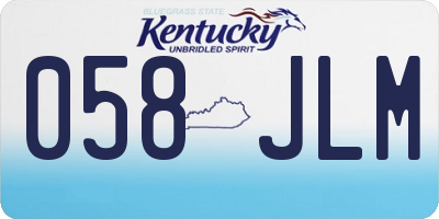 KY license plate 058JLM