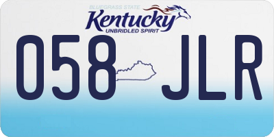 KY license plate 058JLR