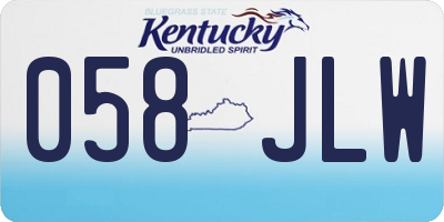 KY license plate 058JLW