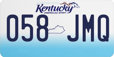 KY license plate 058JMQ