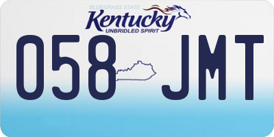 KY license plate 058JMT