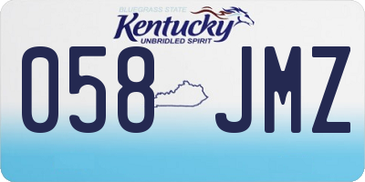 KY license plate 058JMZ