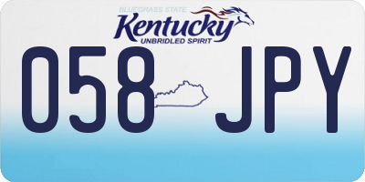 KY license plate 058JPY