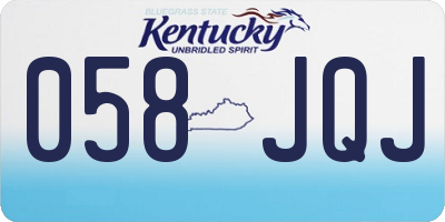 KY license plate 058JQJ