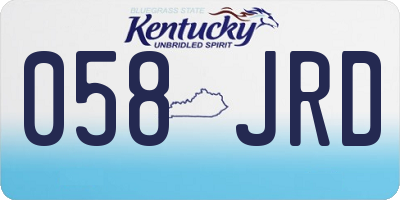 KY license plate 058JRD