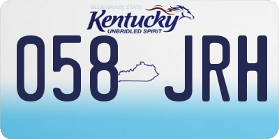 KY license plate 058JRH