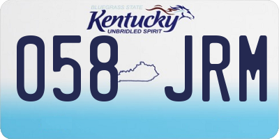 KY license plate 058JRM